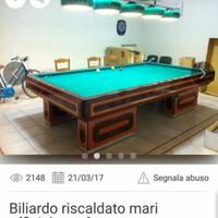 biliardo riscaldato mari 