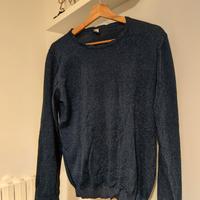 Maglia blu con brillantini 