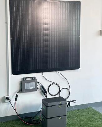 Fotovoltaico da balcone 2kw con 2 batterie da 2wh