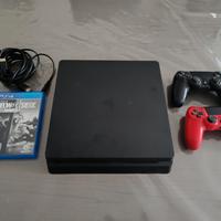 PS4 + 2 joystick originali + cavi + 1 gioco nuovo 