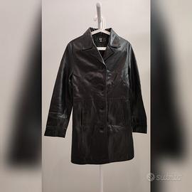 Trench in vera pelle