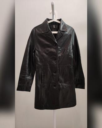 Trench in vera pelle