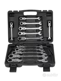 Set Chiavi Combinate a Cricchetto Con Snodo