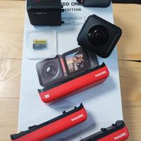 Insta 360 ONE RS twin edition con molti accessori