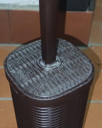 Porta scopino bagno wc effetto rattan colore weng