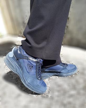 sneakers Fornarina blu tacco 7cm 