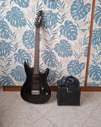 Chitarra elettrica inanez gio+amplificatore ammoon