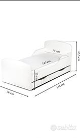 Lettino/comodino/baule unicorno