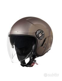 Casco demijet Origine Alpha Track Matt beige brown