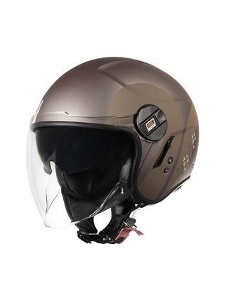 Casco demijet Origine Alpha Track Matt beige brown