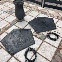 2 Bracciali da polso – nero – Viking/larp - NEW