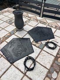 2 Bracciali da polso – nero – Viking/larp - NEW