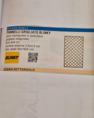 Pannello grigliato in legno