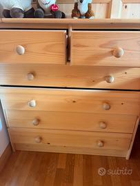 Cassettiera in legno
