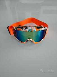 Maschera sci/snowboard Arancio-Bianco Nuova