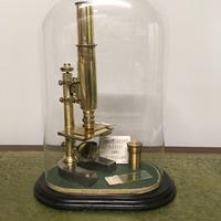 Raro microscopio in ottone Leitz c. 1881