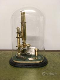 Raro microscopio in ottone Leitz c. 1881