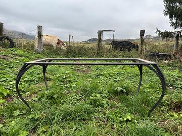 2 TELAI PER TAVOLI IN FERRO BATTUTO FATTI A MANO
