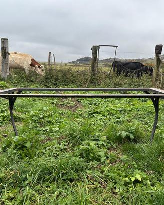 2 TELAI PER TAVOLI IN FERRO BATTUTO FATTI A MANO