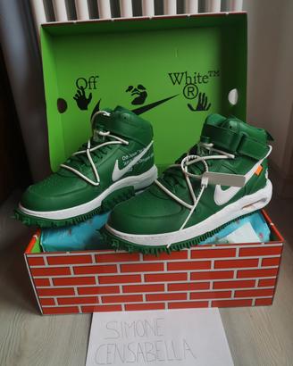 Nike Air force 1 off white pine green
