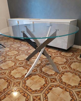 tavolo rotondo in vetro 