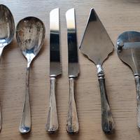 Set utensili stainless steel silverplated