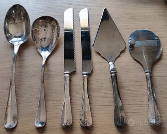 Set utensili stainless steel silverplated