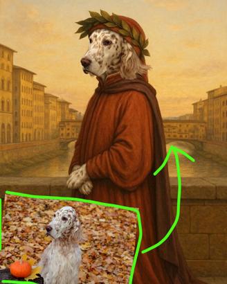Il tuo cane/gatto in un poster fiorentino