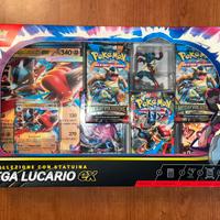 Collezione con statuina mega lucario ex