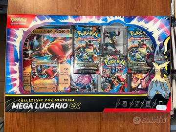 Collezione con statuina mega lucario ex