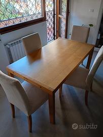 Tavolo allungabile + 4 sedie