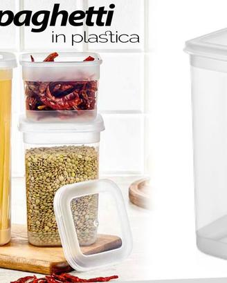 Porta spaghetti in plastica con coperchio