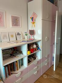 Armadio e mobile bianco e rosa Ikea
