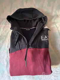Felpa EA7 EMPORIO ARMANI- cappuccio-zip-originale
