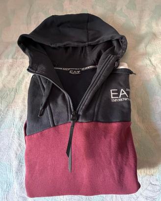 Felpa EA7 EMPORIO ARMANI- cappuccio-zip-originale