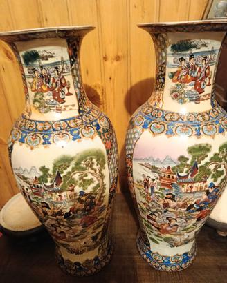 Coppia grandi vasi vintage Royal Satsuma