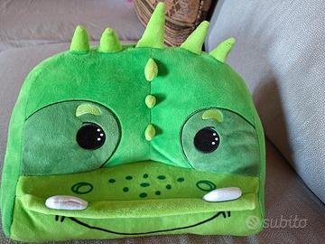 cuscino porta tablet dinosauro verde