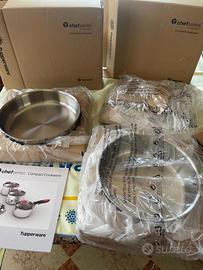 Pentole tupperware 3 pezzi tegame 22cm+ 24cm