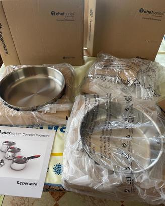 Pentole tupperware 3 pezzi tegame 22cm+ 24cm