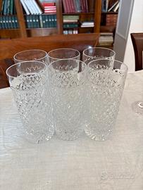 Set 6x Bicchieri cristallo