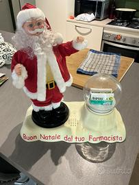Babbo Natale farmacia vintage effetto neve