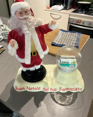 Babbo Natale farmacia vintage effetto neve