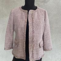 Giacca maniche 3/4 simil bouclè