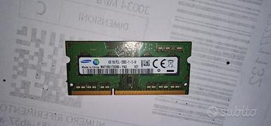 Memoria sodimm 4 gb per notebook 