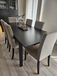 TAVOLO ALLUNGABILE IKEA BJURSTA NERO - 175/260 cm