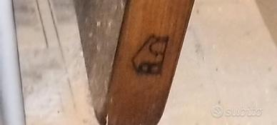 tavolo di legno massiccio arte povera 