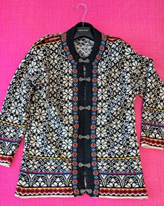 CARDIGAN DONNA VINTAGE NORVEGESE XL