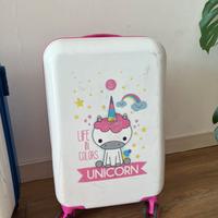 Valigia viaggio bambina unicorni