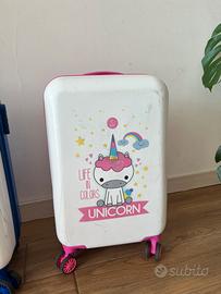 Valigia viaggio bambina unicorni