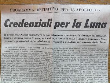 Raccolta articoli originali 1969 APOLLO 11